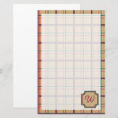 Summer Kariert Stationery Briefpapier (Vorne/Hinten)