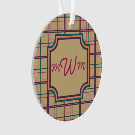 Summer Karierter Acrylschmuck Ornament (Vorderseite)