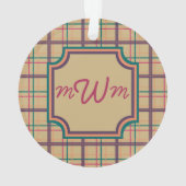 Summer Karierter Acrylschmuck Ornament (Rückseite)