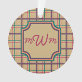 Summer Karierter Acrylschmuck Ornament (Vorderseite)