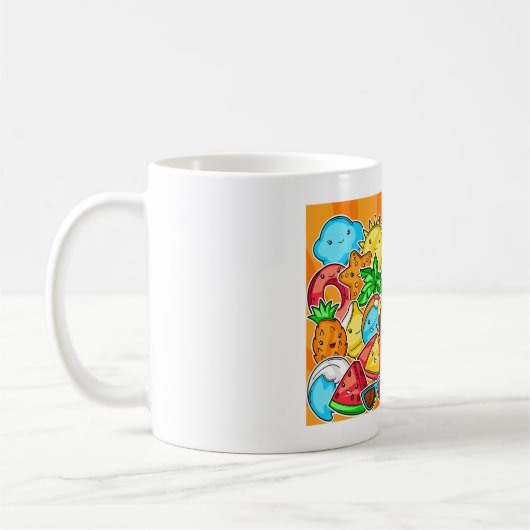 Summer Kawaii Kaffeetasse (Links)
