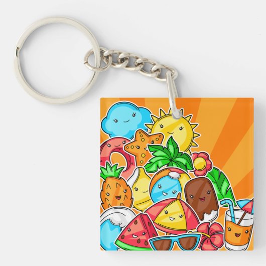 Summer Kawaii Schlüsselanhänger (Vorderseite)