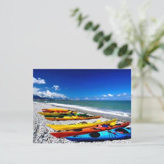 Summer Kayaking Postkarte (Stehend Vorderseite)