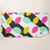 Summer Kids Animal Print Lemons Strandtuch (Vorderseite)