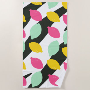 Summer Kids Animal Print Lemons Strandtuch