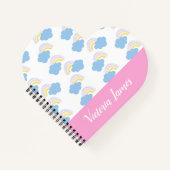 Summer Kids Rainbow and Clouds Pattern Notizblock (Vorderseite)