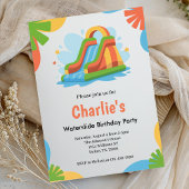 Summer Kids Waterslide Geburtstagsparty Einladung