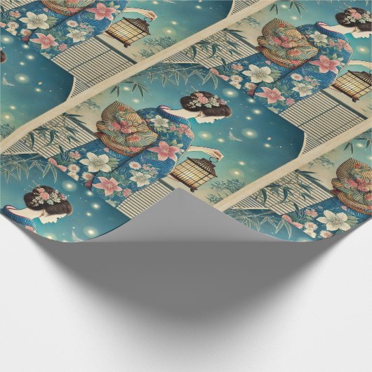 summer kimono&fireflies geschenkpapier (Ecke)