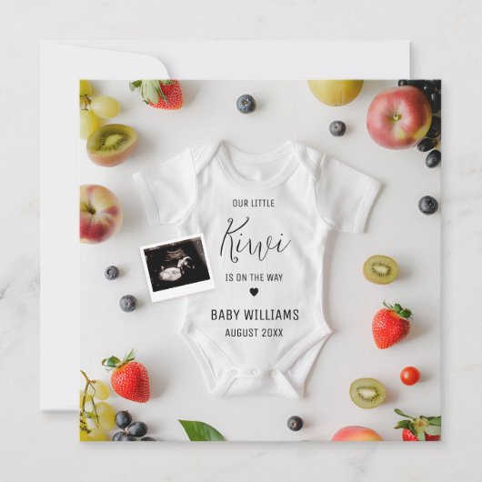 Summer Kiwi Pregnancy Ankündigung (Vorderseite)