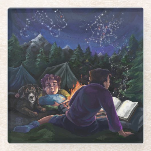 Summer Knights Art Glasuntersetzer (Vorderseite)