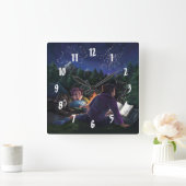 Summer Knights Quadratische Wanduhr (Zuhause)