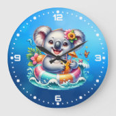 Summer Koala Sublimation Clipart-97702 Große Wanduhr (Vorderseite)