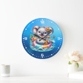 Summer Koala Sublimation Clipart-97702 Große Wanduhr (Zuhause)