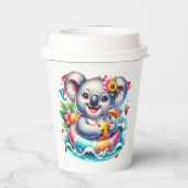 Summer Koala Sublimation Pappbecher (Rückseite)
