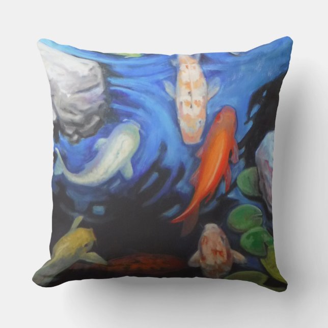 Summer Koi große Kissen im Freien Für Draußen (Vorderseite)