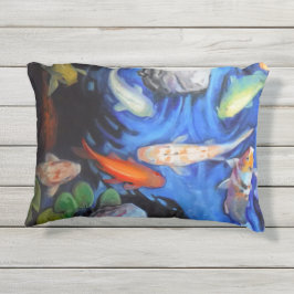 Summer Koi Outdoor Accent Pillow 16 Zoll x 12 Zoll Kissen Für Draußen