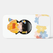 Summer Kokeshi Doll - Yellow Kimono Geisha Girl Case-Mate iPhone Hülle (Rückseite (Horizontal))