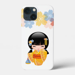 Summer Kokeshi Doll - Yellow Kimono Geisha Girl Case-Mate iPhone Hülle