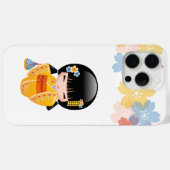 Summer Kokeshi Doll - Yellow Kimono Geisha Girl Case-Mate iPhone Hülle (Rückseite (Horizontal))