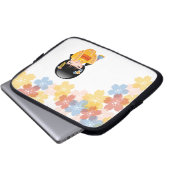 Summer Kokeshi Doll - Yellow Kimono Geisha Girl Laptopschutzhülle (Vorne Knopf)