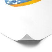 Summer Kokeshi Doll - Yellow Kimono Geisha Girl Poster (Ecke)