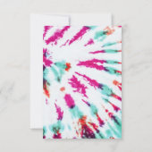 Summer Künstlerisch Girl Neon Aquamarin Pink Gefär Dankeskarte (Rückseite)