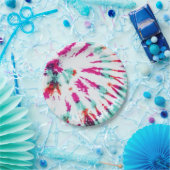 Summer Künstlerisch Girl Neon Aquamarin Pink Gefär Pappteller (Party)