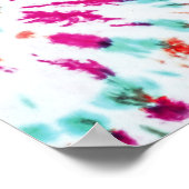 Summer Künstlerisch Girl Neon Aquamarin Pink Gefär Poster (Ecke)