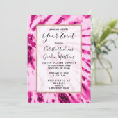 Summer Künstlerisch Girl Neon Blush Pink Gefärbte  Einladung (Stehend Vorderseite)