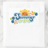 Summer Lächeln Rechteckiger Aufkleber (Tasche)