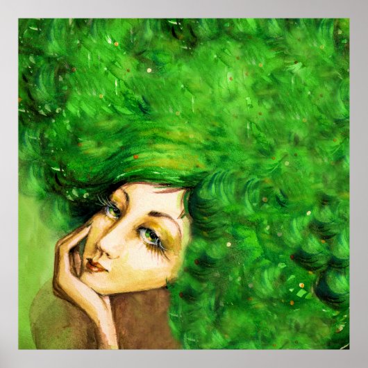 Summer / Lady Bordeaux Art Poster (Vorne)