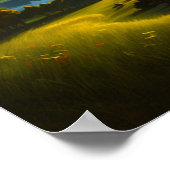 Summer Lake - Four Seasons Illustration Poster (Ecke)