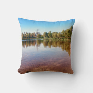 Summer Lake Landschaft Throw Kissen