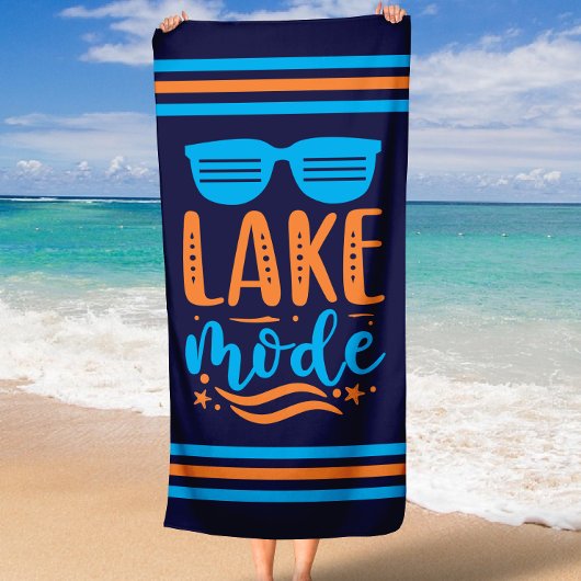 Summer Lake Mode Strip Border Strandtuch
