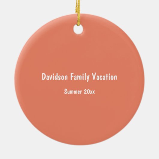 Summer Lake Paddle mit Custom Text Weihnachten Keramik Ornament (Hinten)