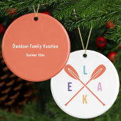 Summer Lake Paddle mit Custom Text Weihnachten Keramik Ornament