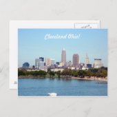 Summer Lake Skyline Cleveland OH Postkarte (Vorne/Hinten)