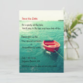 Summer Lakeside Party/Feierlichkeiten Individuelle Save The Date (Stehend Vorderseite)