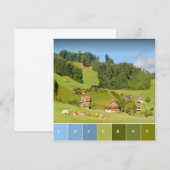 Summer Landscape in Schweiz - Flachkarte (Vorne/Hinten)