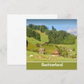 Summer Landscape in Schweiz - Flachkarte (Vorne/Hinten)