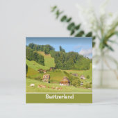 Summer Landscape in Schweiz - Flachkarte (Stehend Vorderseite)