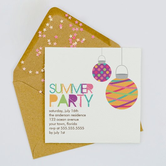 Summer Lanterns Party Einladungen