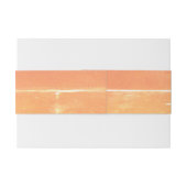 Summer Lässig Sunshine Yellow Peach Wedding Einladungsbanderole (Rückseitenbeispiel)