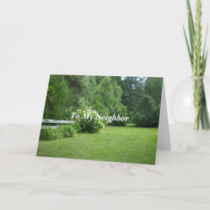 Summer Lawn Good Neighbor Day Dankeschön Card Dankeskarte