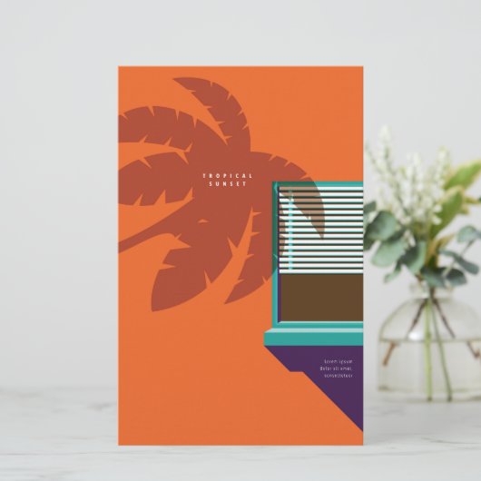 Summer Layout Poster Briefpapier (Stehend Vorderseite)