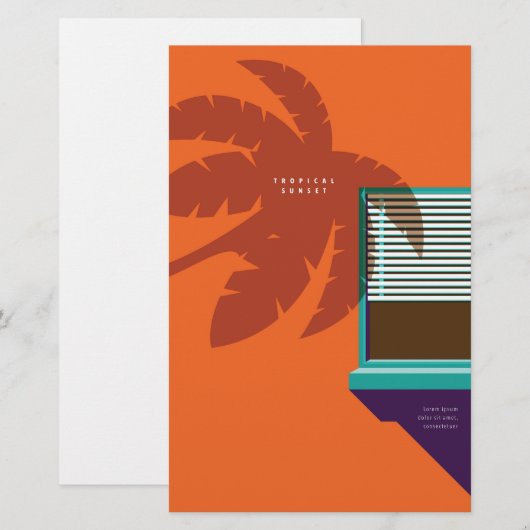 Summer Layout Poster Briefpapier (Vorne/Hinten)