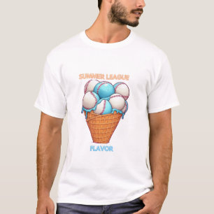 Summer League Flavor Eiscreme Baseball Sport T-Shirt