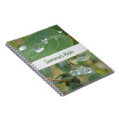Summer Leaves and Raindrops Photo Spiral Notebook Notizblock (Rechte Seite)