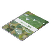 Summer Leaves and Raindrops Photo Spiral Notebook Notizblock (Linke Seite)