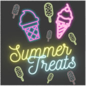 Summer Leckereien Neon Ice Creme Popsira Aufkleber (Vorderseite)